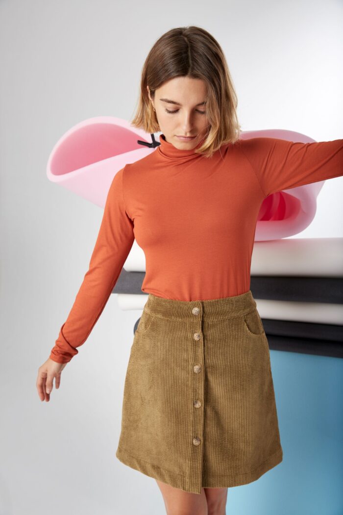 Falda Meller Marrón