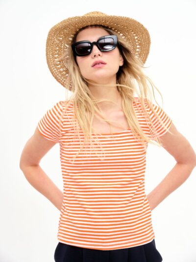 Camiseta Manly Naranja Rayas