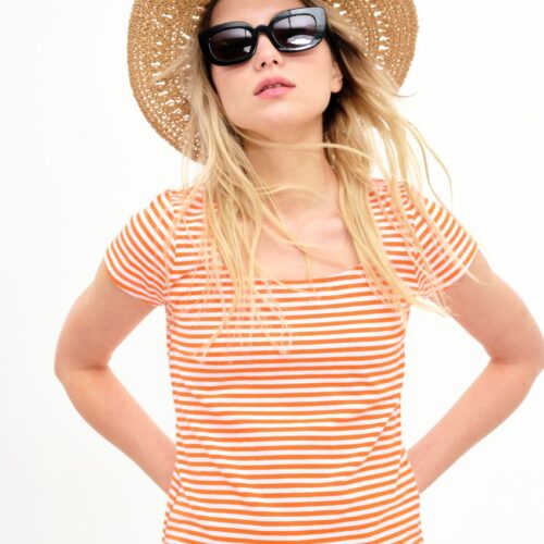 Camiseta Manly Naranja Rayas