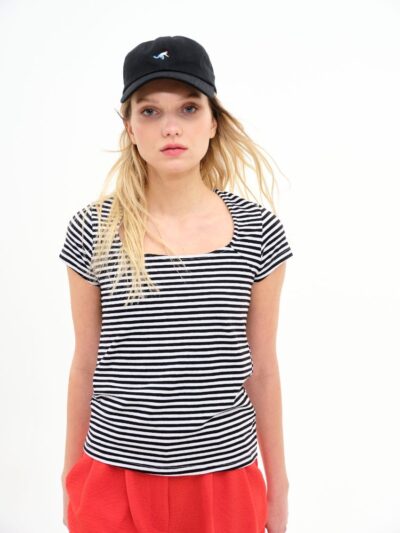 Camiseta Manly Negro Rayas