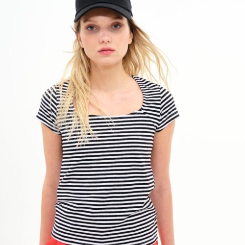 Camiseta Manly Negro Rayas