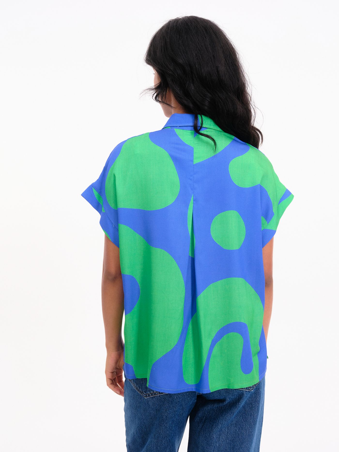Camisa Jania Azul / Verde - Imagen 2