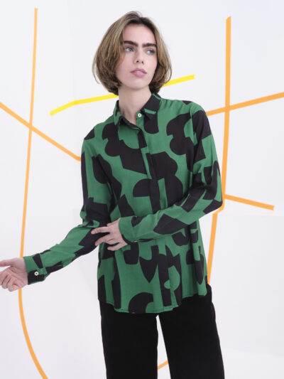 Camisa Ford Verde Abstracto