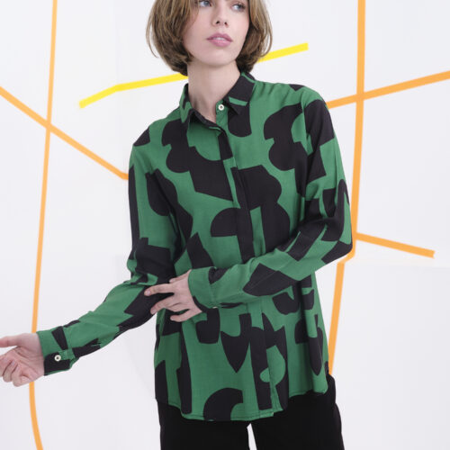 Camisa Ford Verde Abstracto