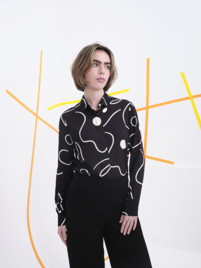 Camisa Ford Negro Lineal