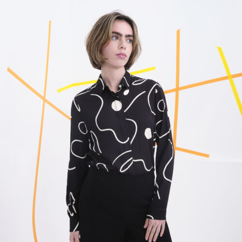 Camisa Ford Negro Lineal