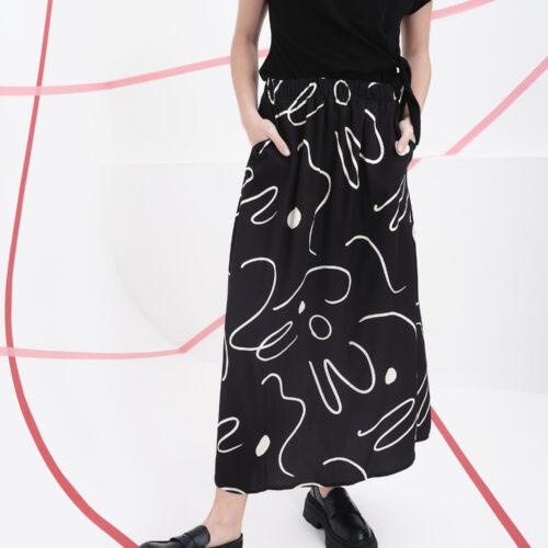 Falda Lee  Negro Lineal