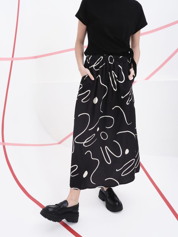 Falda Lee  Negro Lineal