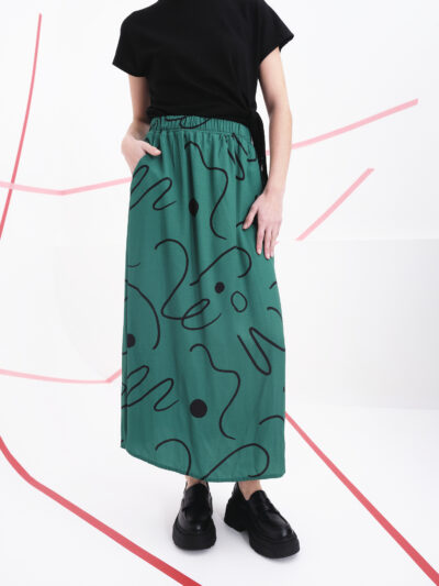 Falda Lee  Verde Lineal