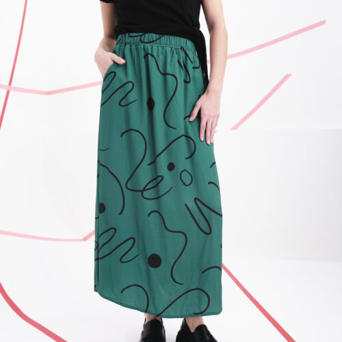 Falda Lee  Verde Lineal