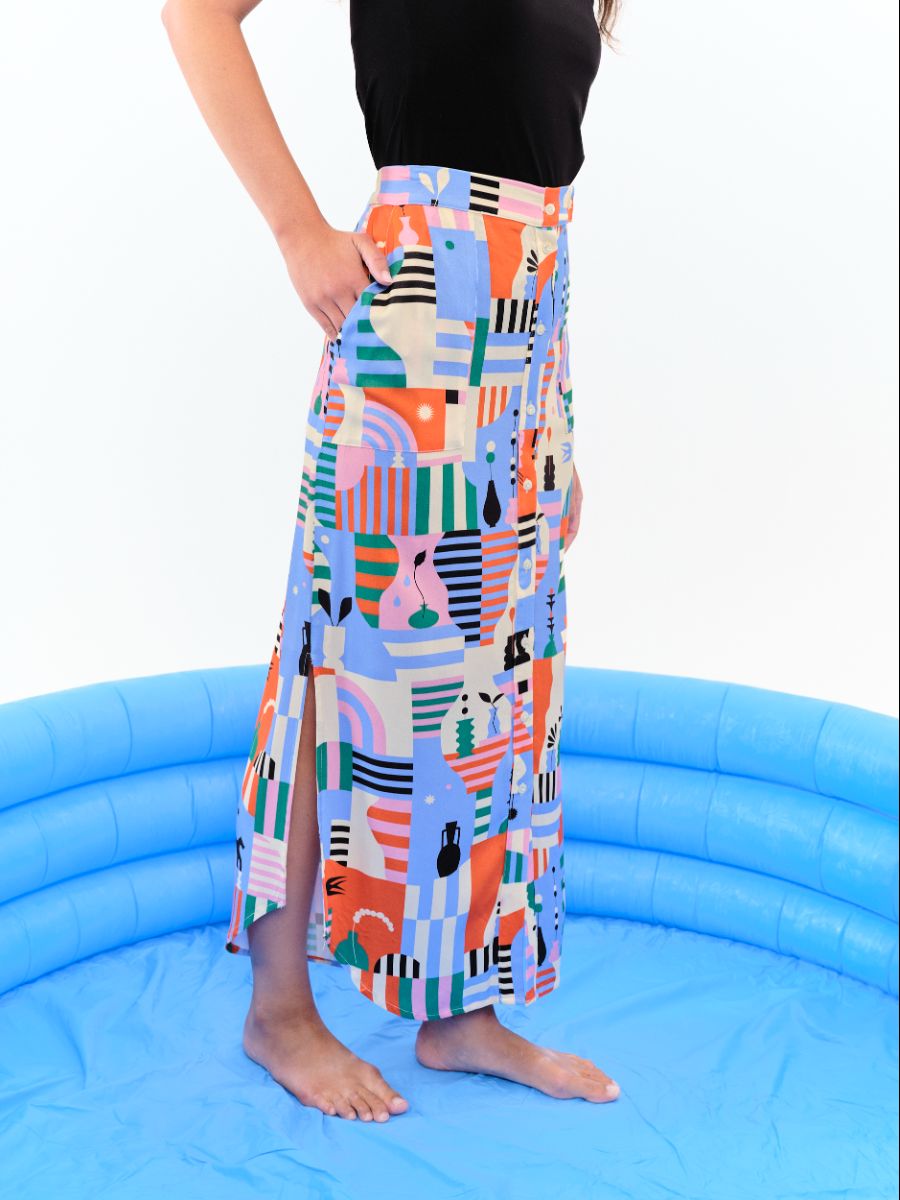 Falda Buganvilla Naranja - Imagen 2