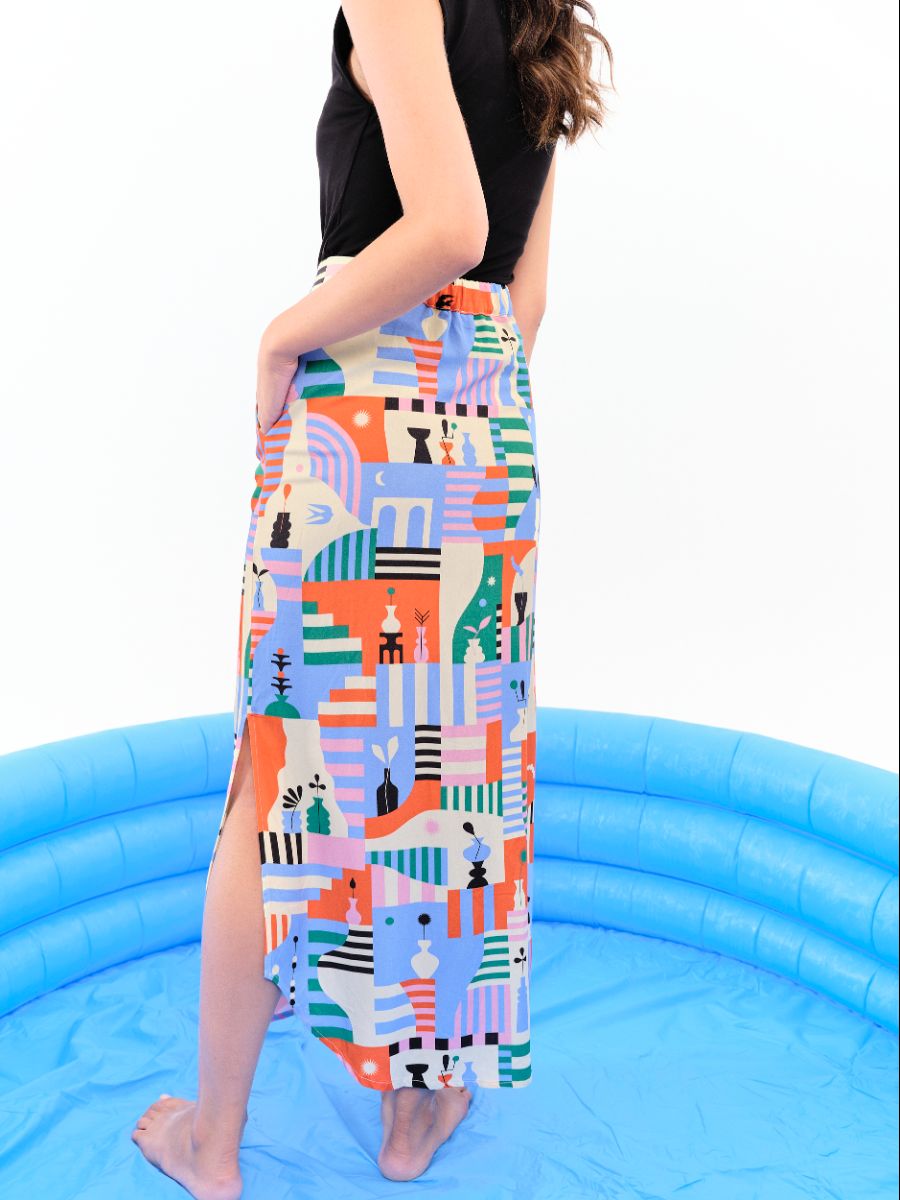 Falda Buganvilla Naranja - Imagen 4