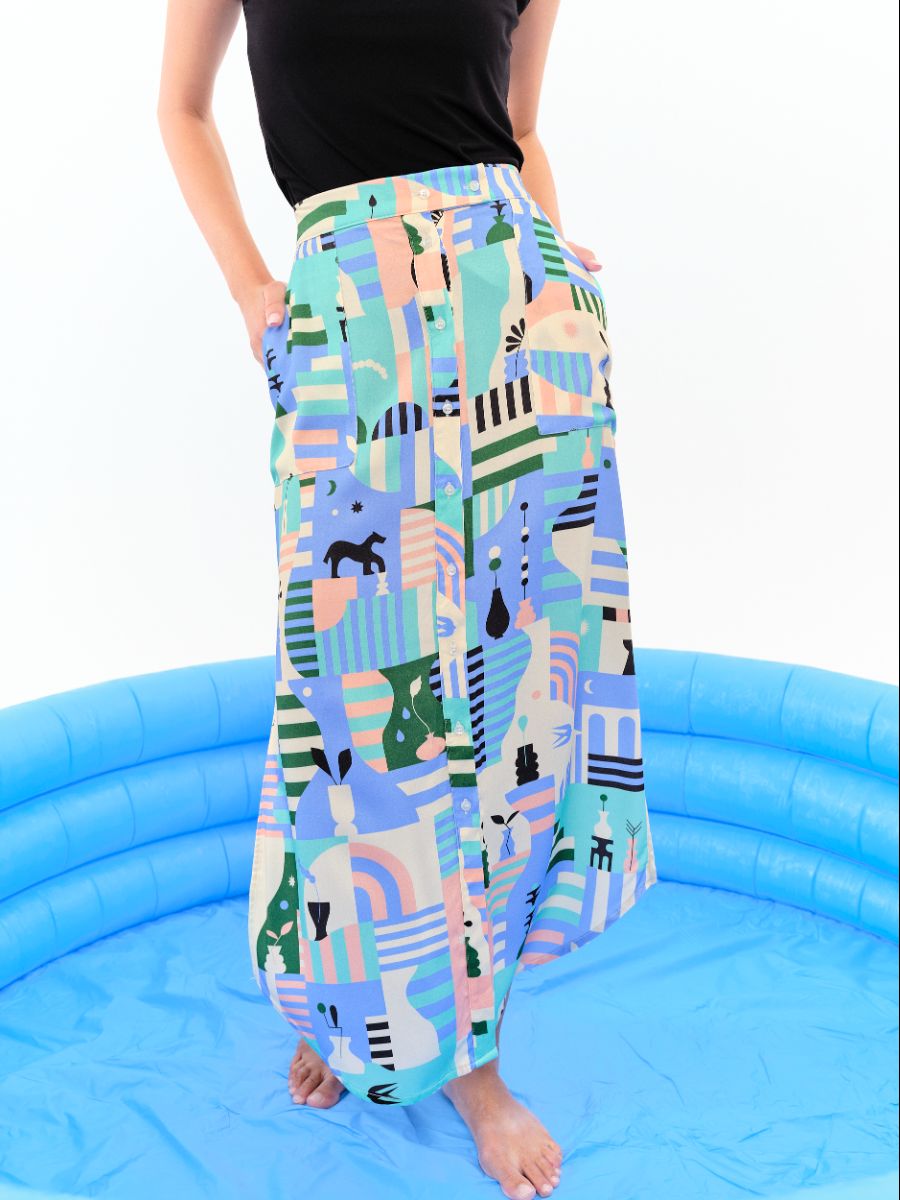 Falda Buganvilla Rosa