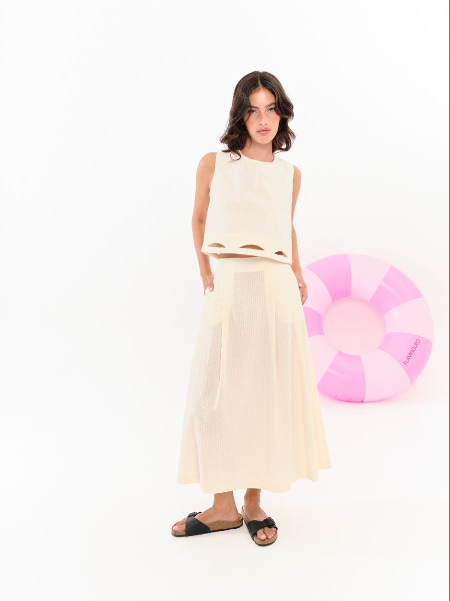 Falda Pétalo Crudo - Imagen 3