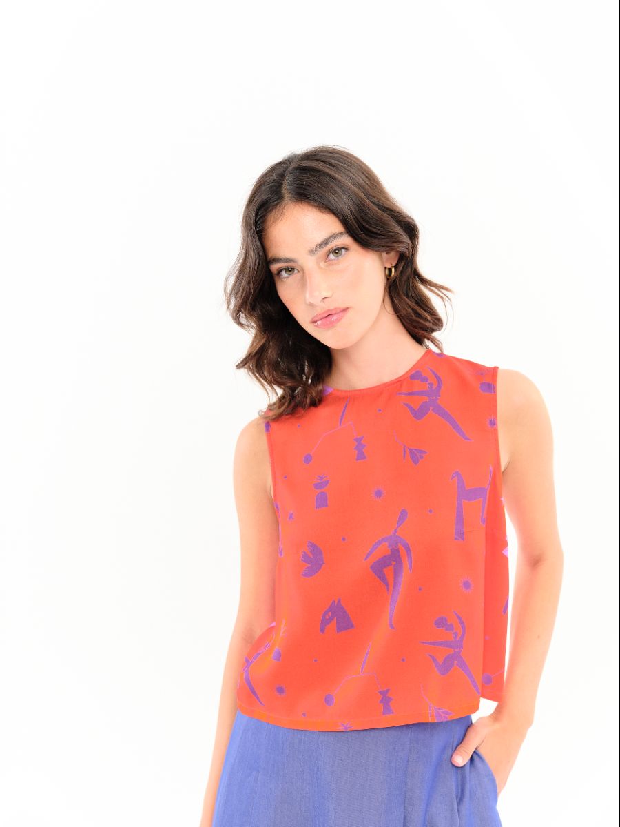 Top Mimosa Rojo - Imagen 2