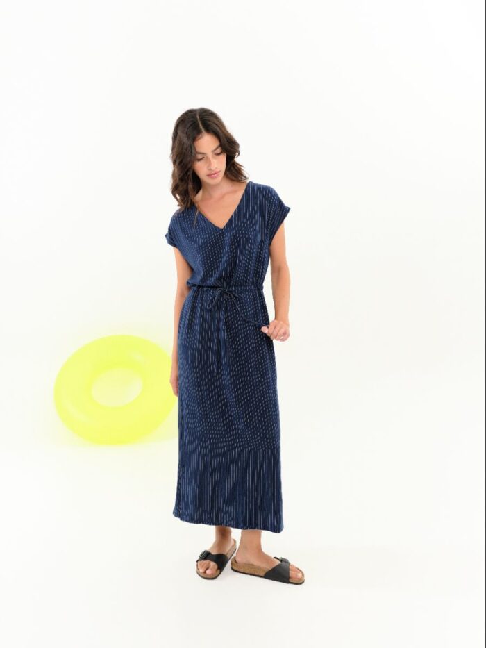 Vestido Sombra Azul Marino