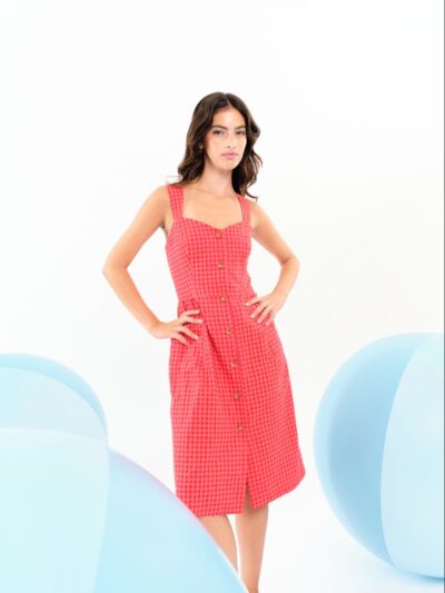 Vestido Vera Vichy Rosa